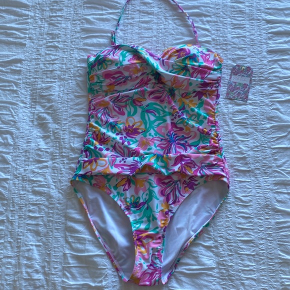 Stella Parker Collection one piece swim suit with removable/adjustable strap. M - Picture 1 of 15